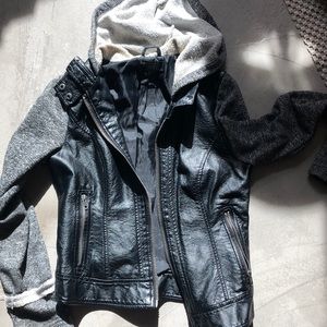 Mock leather jacket